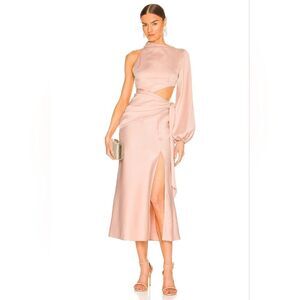Revolve Misha Maryan Cut Out Dress In Rose Cloud- Size 10